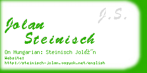 jolan steinisch business card